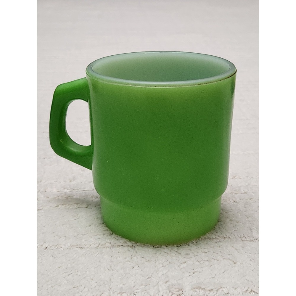 Vintage Rare Fire King Ombre Green Mug Anchor Hocking